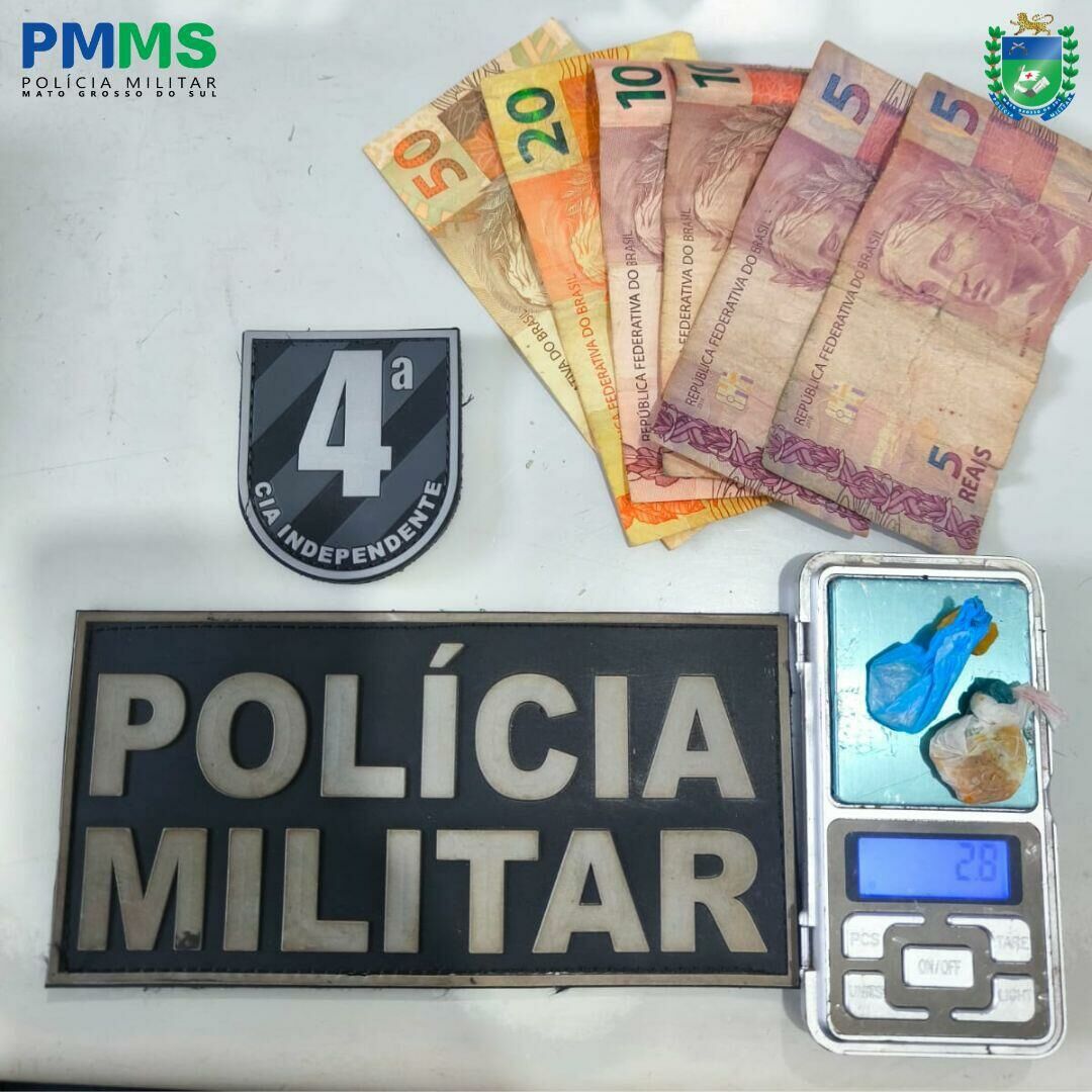 Imagem de compartilhamento para o artigo Mulher é detida por porte de drogas, e homem é preso por tráfico em Chapadão do Sul da MS Todo dia